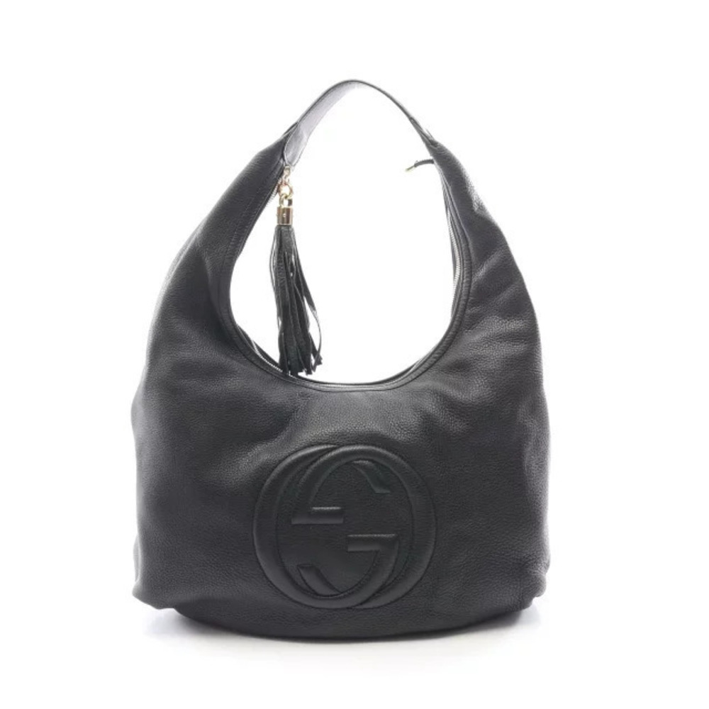 Gucci Soho Leather Shoulder Bag Black